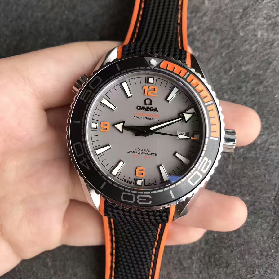 【OM廠】歐米茄（Omega）海洋宇宙600m灰面黑膠帶男士自動機械壹比壹復刻手錶