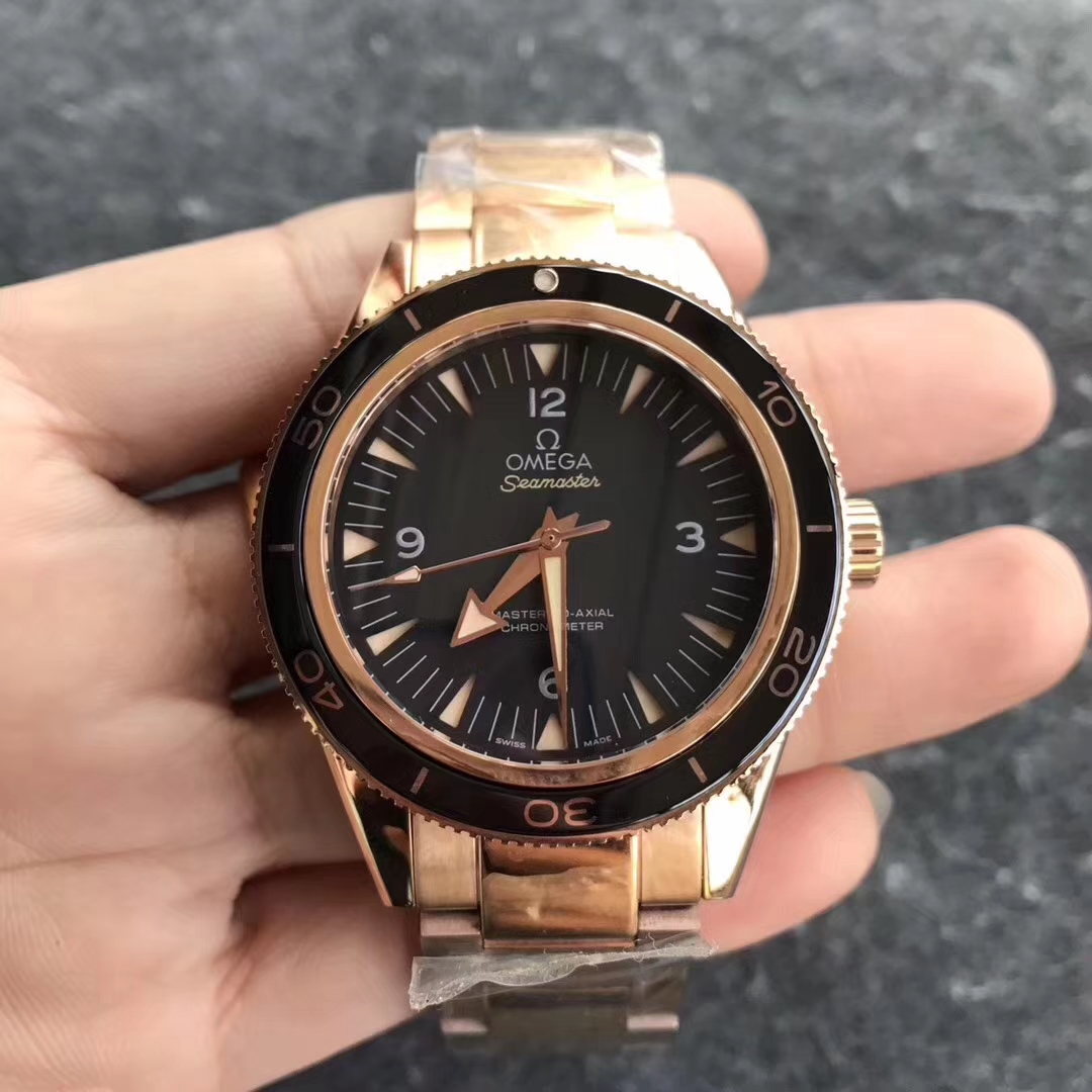 【XF廠】歐米茄（Omega）海馬300黑盤全金鋼帶版壹比壹精仿手錶