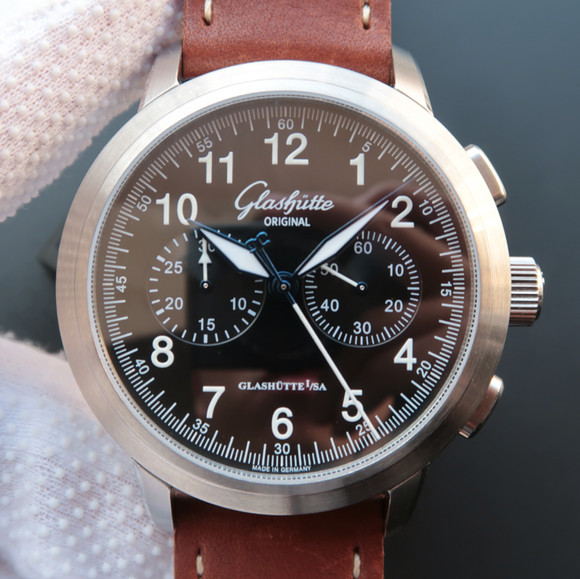格拉蘇蒂（Glashutte）飛行員計時腕錶系列39-34男士自動機械精仿手錶