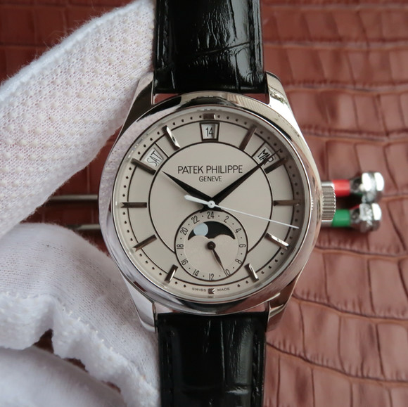 百達翡麗（Patek Philippe）復雜功能計時腕錶系列5205G-001男士自動機械精仿手錶