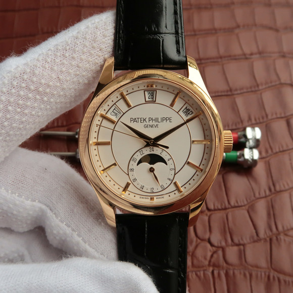 百達翡麗復雜功能計時腕錶系列5205R-001男士自動機械精仿手錶
