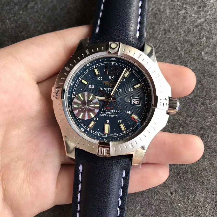 【GF廠超A】百年靈（Breitling）挑戰者硬漢軍錶藍面壹比壹高仿手錶