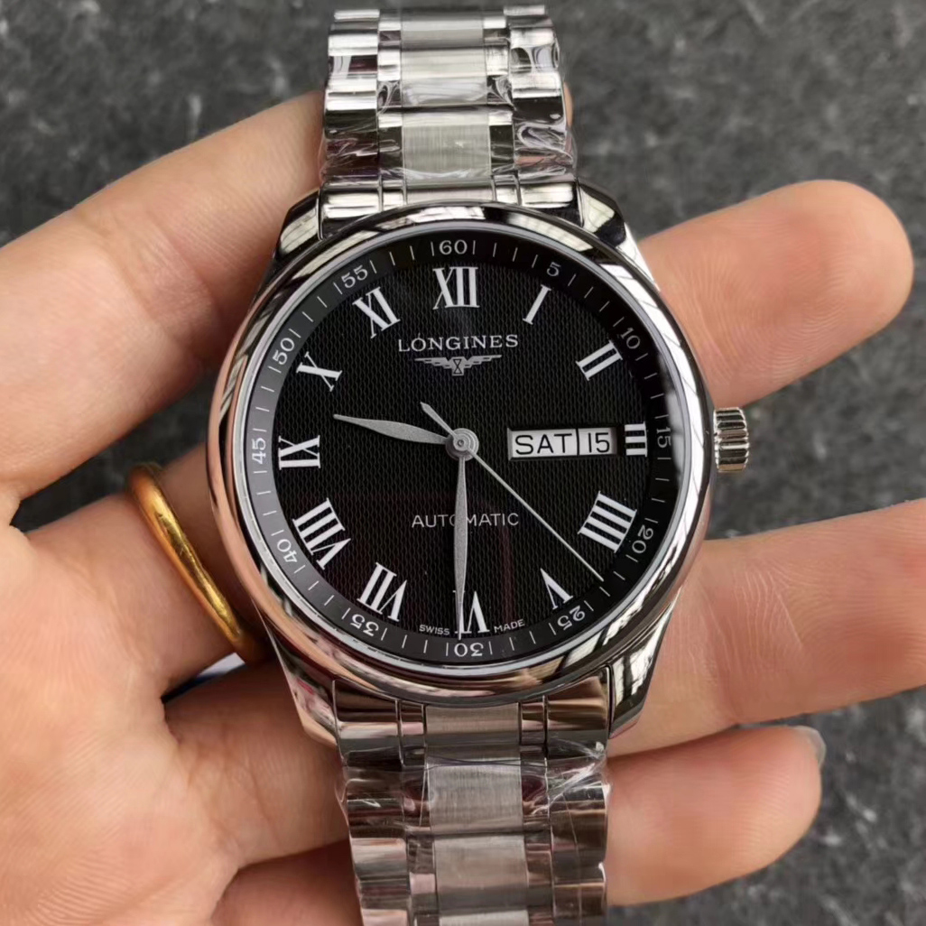 【LG廠超A】浪琴名匠雙歷L2.775黑面皮帶版精仿手錶
