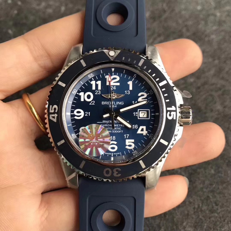 【GF廠】百年靈超級海洋二代膠帶版壹比壹精仿手錶