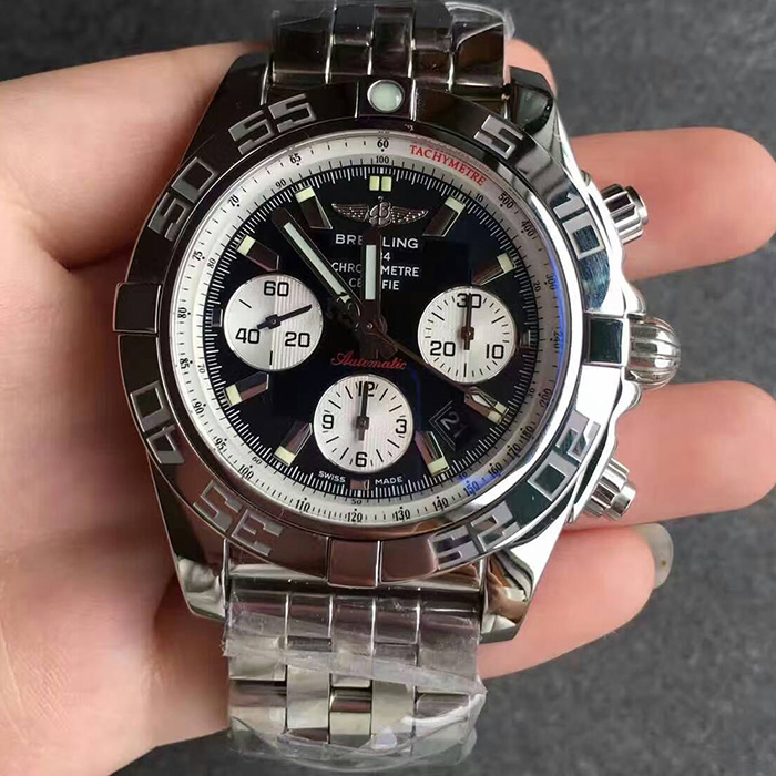 【JF廠超A】百年靈（Breitling）機械計時系列終極計時腕錶黑面鋼帶自動機械壹比壹男錶
