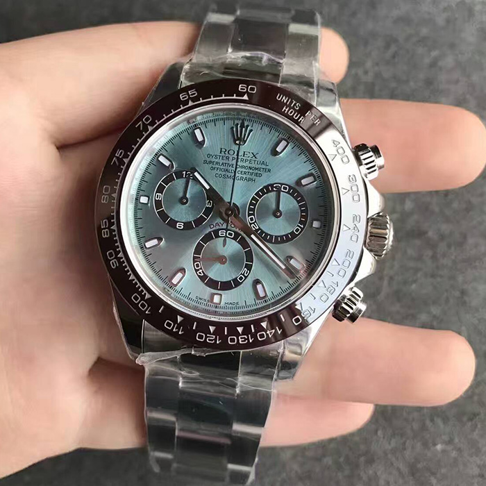 【N廠】勞力士（Rolex）迪通拿冰藍面咖啡色陶瓷錶圈自動機械精仿男錶