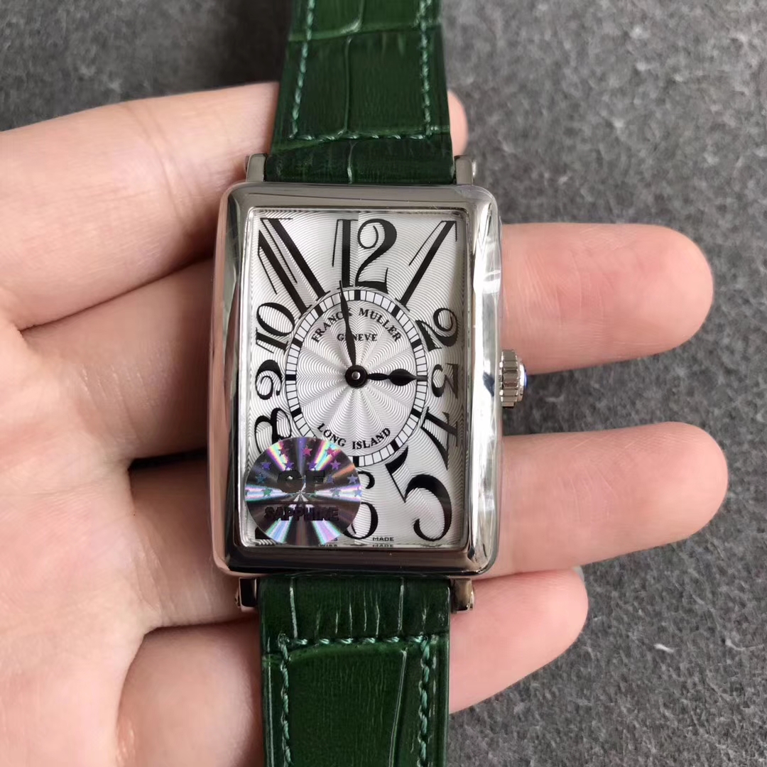 【GF廠超A】法穆蘭Franck Muller長島系列太陽紋面綠皮帶女士石英精仿手錶
