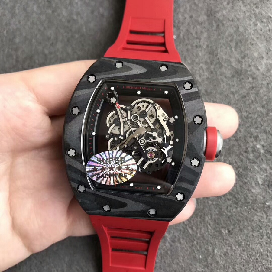 【KV廠力作】理查德米勒（Richard Mille）RM 055系列碳纖維錶圈紅壹比壹精仿手錶價格和圖片_手錶之都