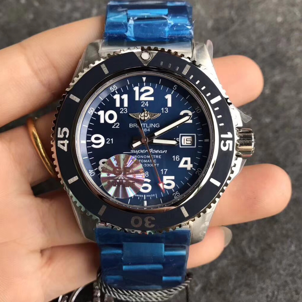 【GF廠】百年靈超級海洋二代鋼帶版壹比壹精仿手錶