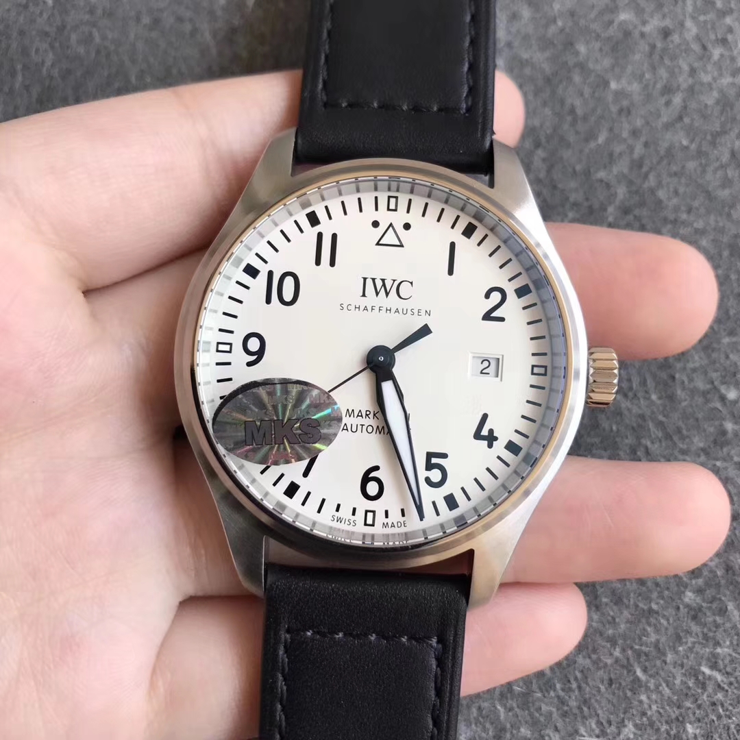 【MKS超A】萬國（IWC）飛行員系列馬克十八白面IW327002壹比壹精仿手錶