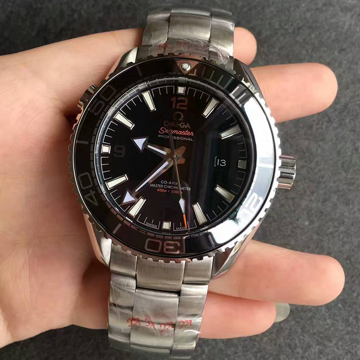 【JH廠】歐米茄（Omega）海馬海洋宇宙系列黑面鋼帶男士自動機械精仿手錶