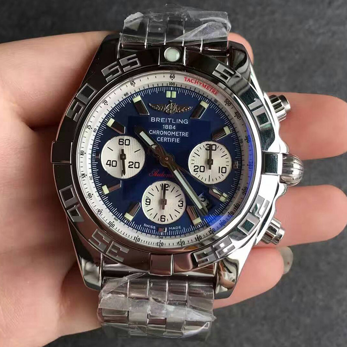 【JF廠超A】百年靈（Breitling）機械計時系列終極計時腕錶藍面鋼帶自動機械壹比壹男錶