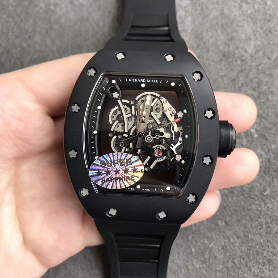 【KV廠力作】理查德米勒（Richard Mille）RM 055系列陶瓷圈黑壹比壹精仿手錶價格和圖片_手錶之都