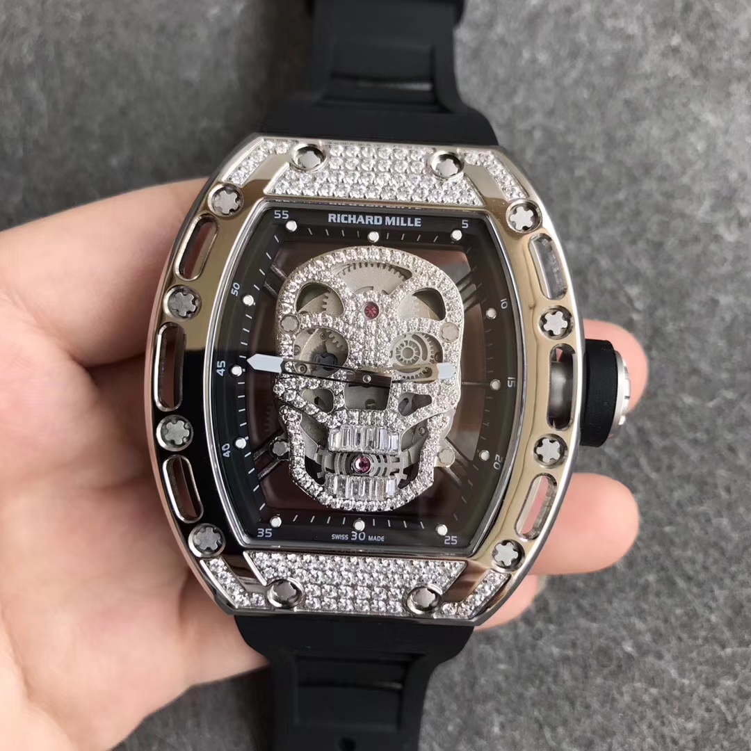 【Z廠】理查德米勒RM052系列骷髏頭滿鉆精仿手錶