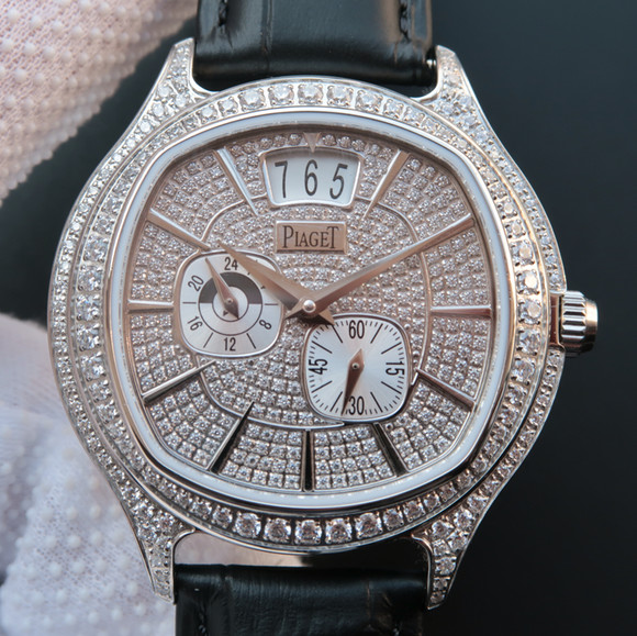 伯爵（Piaget）黑帶系列滿天星男士自動機械精仿手錶