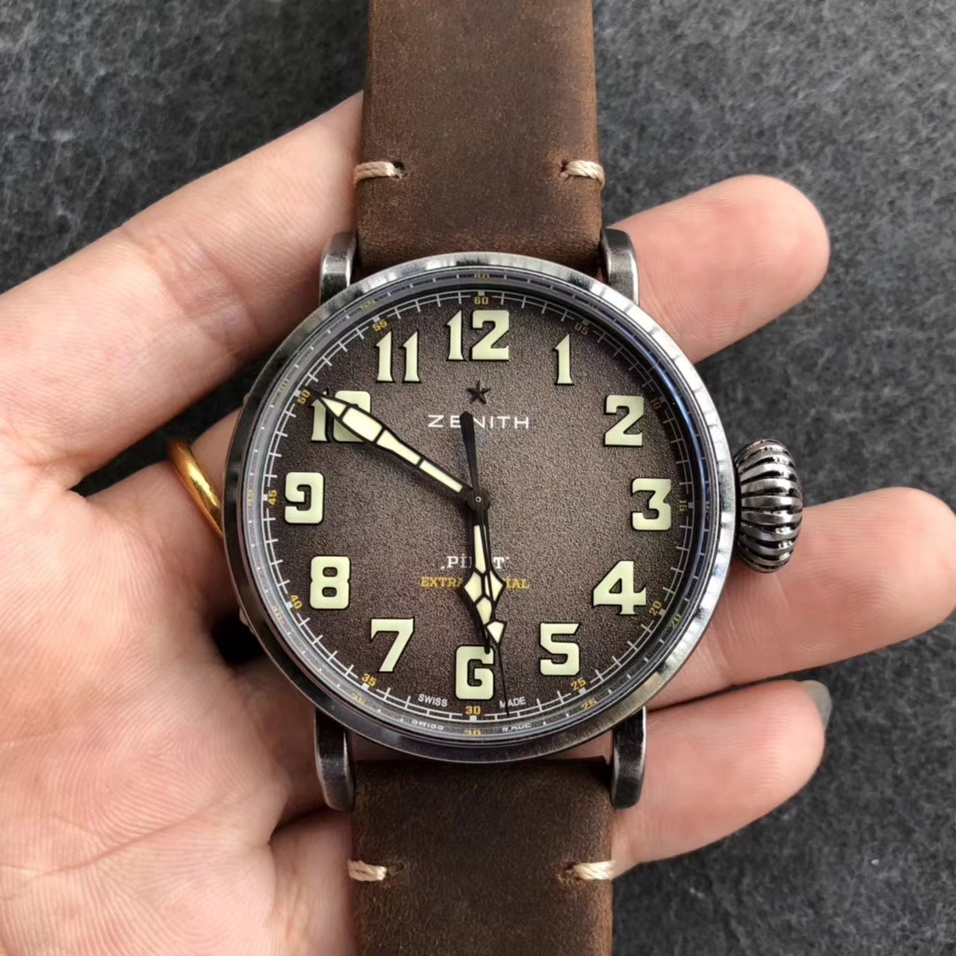 【XF廠】真力時飛行員系列Pilot Type 20復古鋼禦行特別款精仿手錶