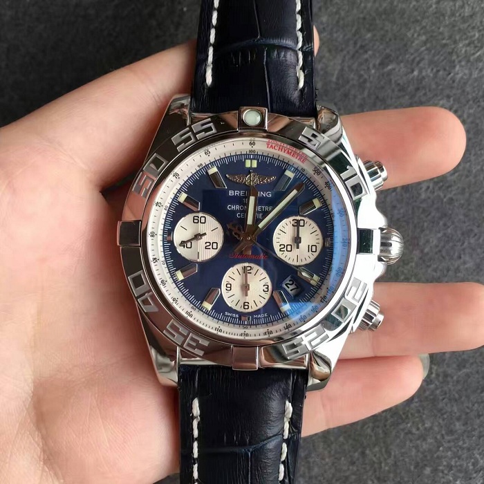 【JF廠超A】百年靈（Breitling）機械計時系列終極計時腕錶藍面皮帶自動機械壹比壹男錶