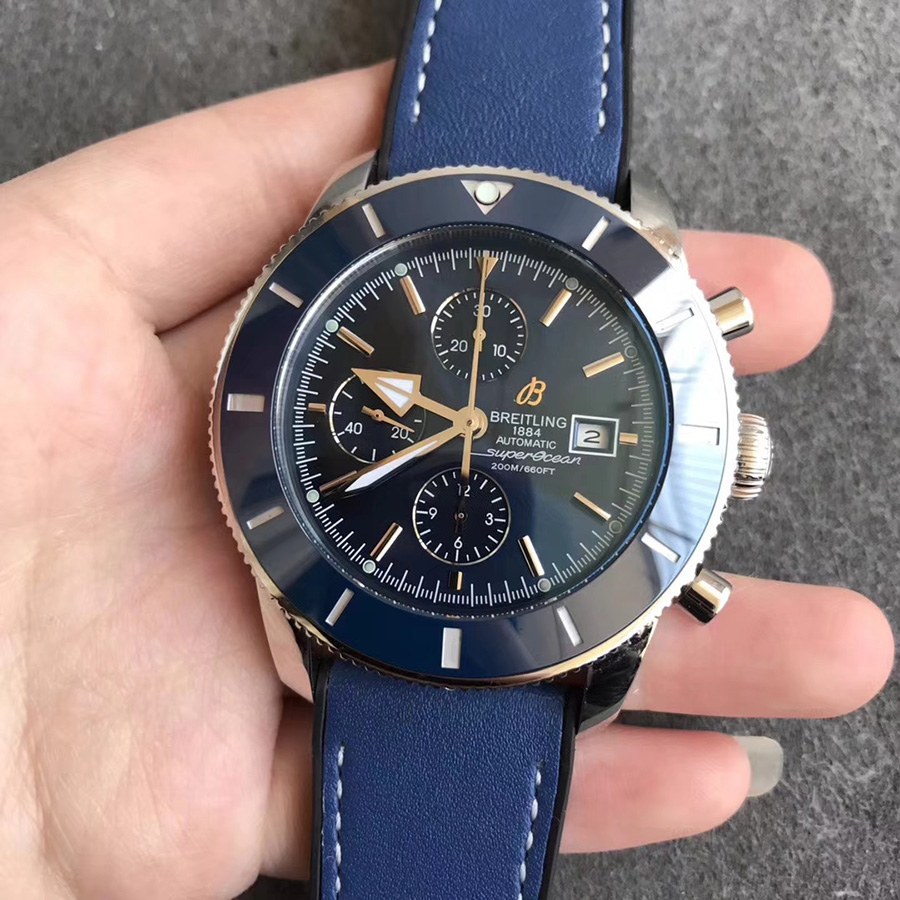 百年靈超級海洋文化二代藍面計時精仿手錶