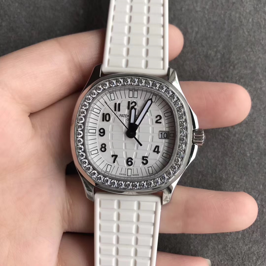 【JJ廠超A】百達AQUANAUT 5067系列鉆圈女士白面復刻手錶
