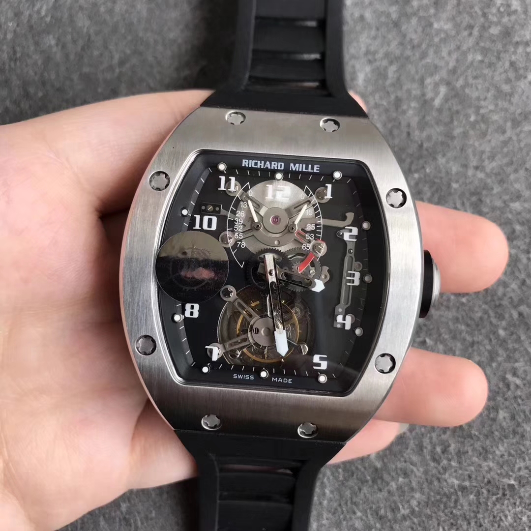 【JB廠】理查德米勒真陀飛輪機芯RM001白鋼殼復刻手錶
