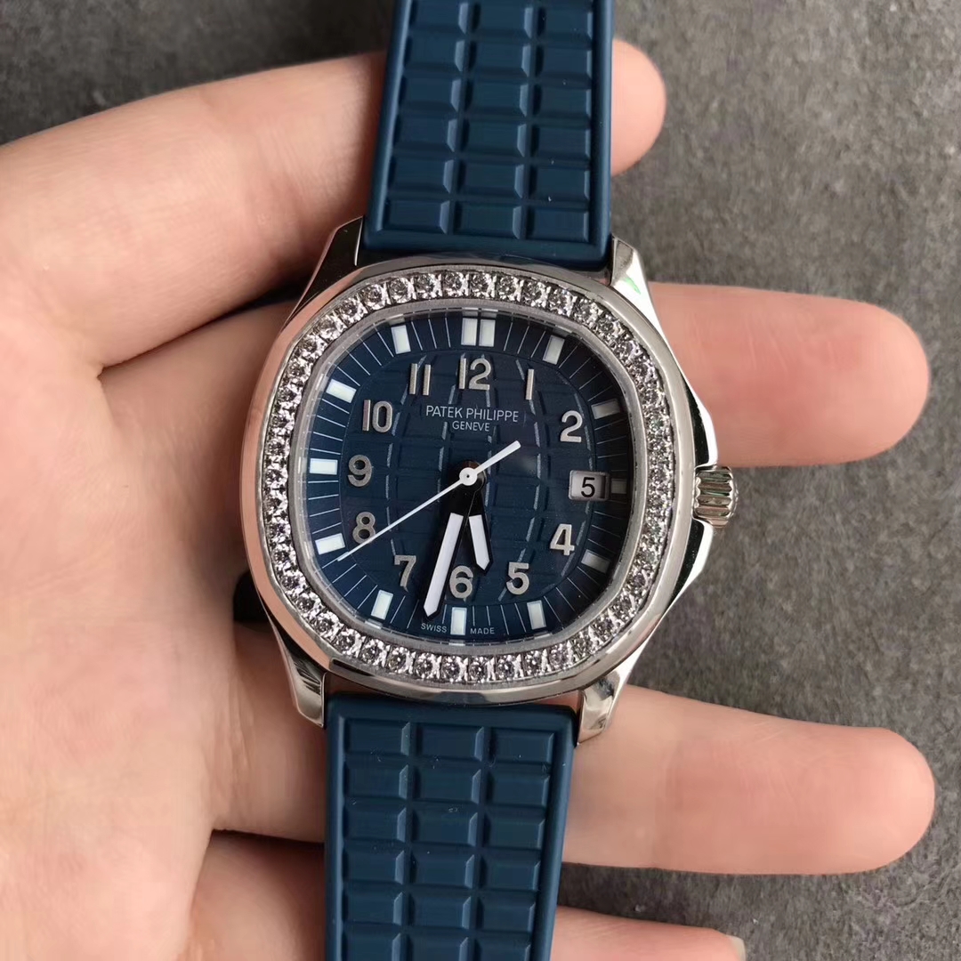 【JJ廠超A】百達AQUANAUT 5067系列鉆圈女士藍面復刻手錶