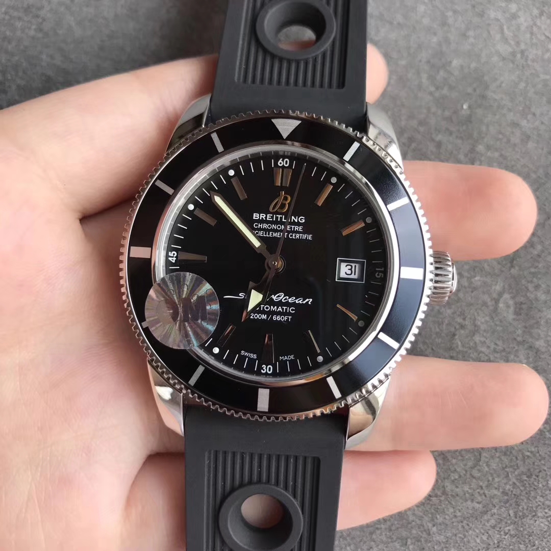 【OM廠超A】百年靈超級海洋文化42毫米黑面壹比壹精仿手錶