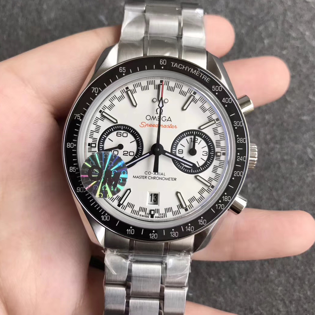 【OM廠超A】歐米茄超霸系列賽車計時錶白面329.30.44.51.04.001精仿手錶